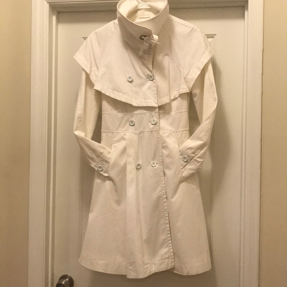 NWOT Armani Exchange white trench coat